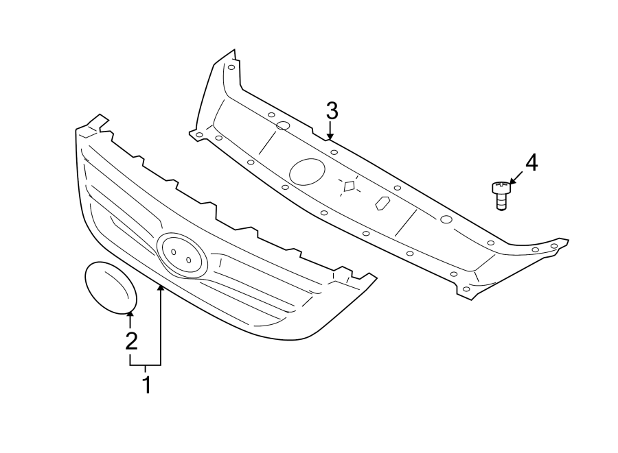 Diagram GRILLE & COMPONENTS. for your Hyundai