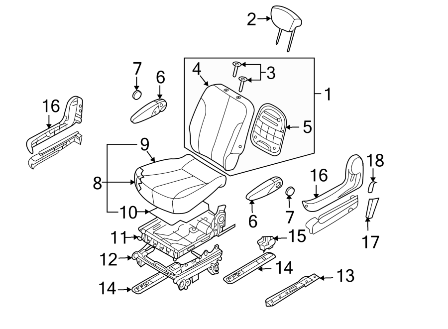 18SEATS & TRACKS. REAR SEAT COMPONENTS.https://images.simplepart.com/images/parts/motor/fullsize/1065320.png