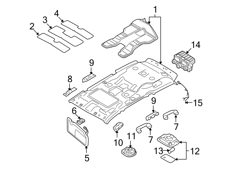 Diagram INTERIOR TRIM. for your 2011 Hyundai Tucson   