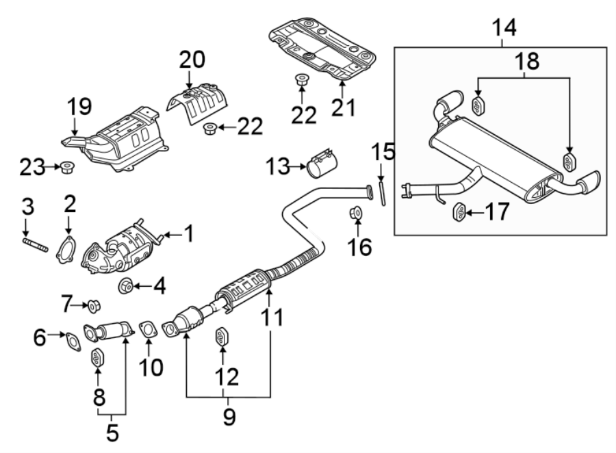 2EXHAUST SYSTEM. EXHAUST COMPONENTS.https://images.simplepart.com/images/parts/motor/fullsize/1066218.png