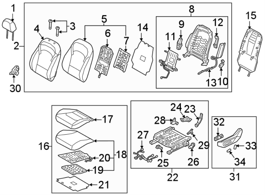 21SEATS & TRACKS. DRIVER SEAT COMPONENTS.https://images.simplepart.com/images/parts/motor/fullsize/1066415.png