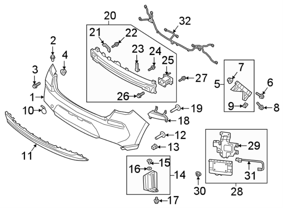 9REAR BUMPER. BUMPER & COMPONENTS.https://images.simplepart.com/images/parts/motor/fullsize/1066750.png