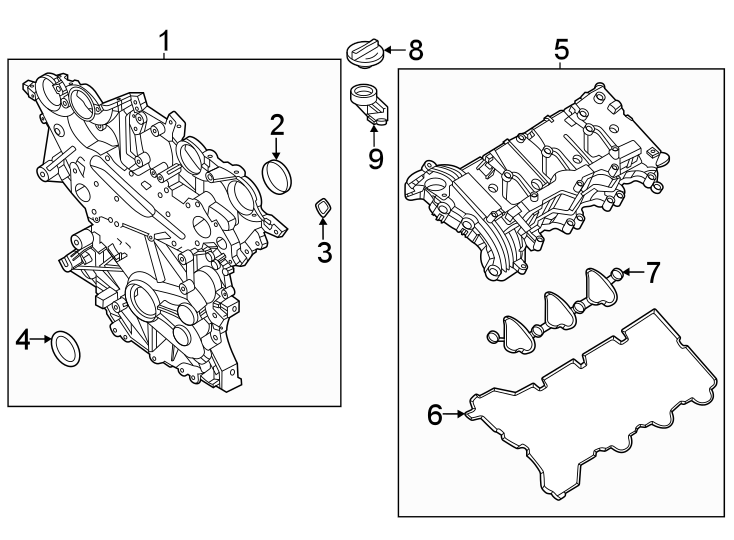 Diagram Valve & timing covers. for your Genesis