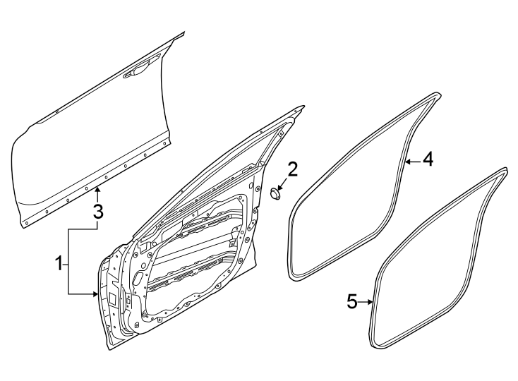 Diagram Front door. Door & components. for your Genesis
