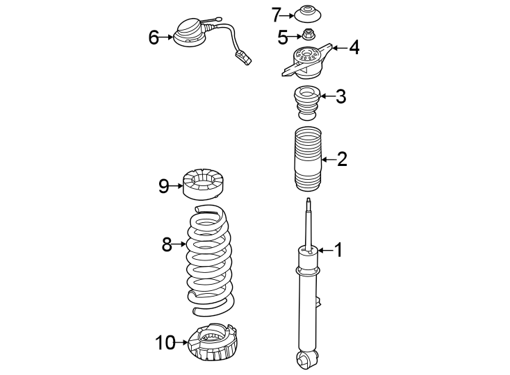 Diagram Rear suspension. Shocks & components. for your 2017 Genesis G80   