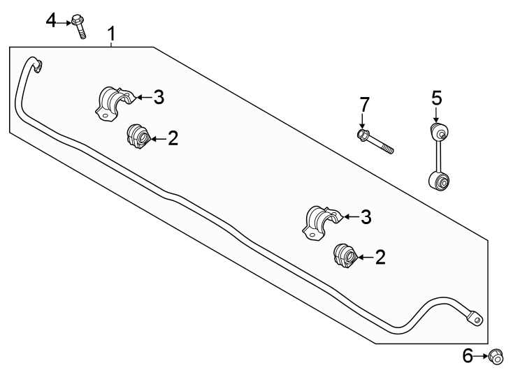 Diagram Rear suspension. Stabilizer bar & components. for your 2018 Genesis G80  5.0 Sedan 