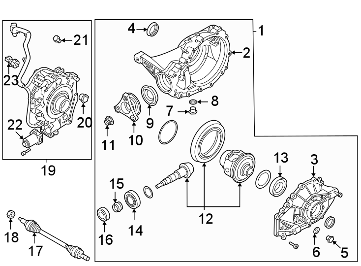Diagram Rear suspension. Axle & differential. for your Genesis