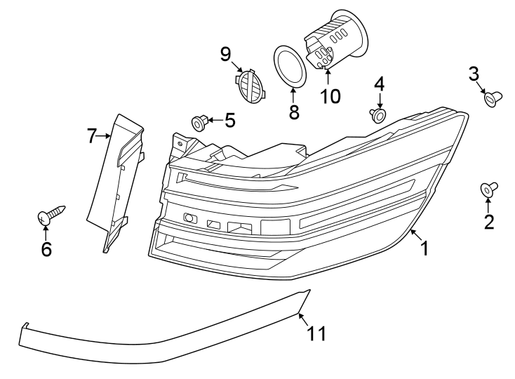 Diagram Rear lamps. Tail lamps. for your Genesis GV70  