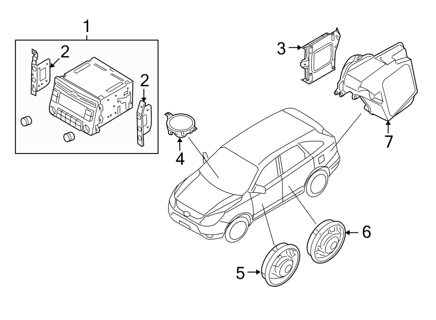 Diagram INSTRUMENT PANEL. SOUND SYSTEM. for your 2006 Hyundai Sonata   