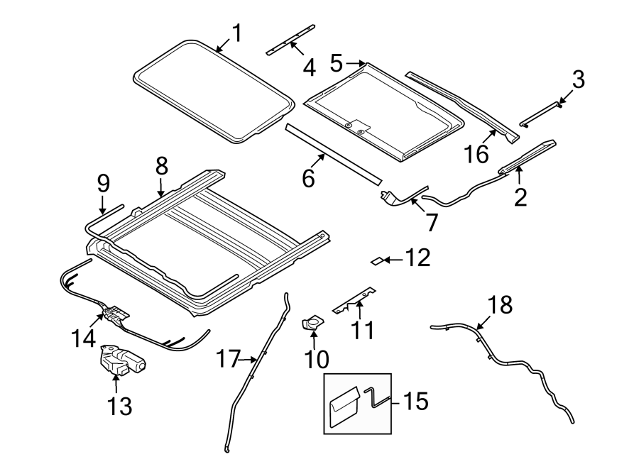 Diagram SUNROOF. for your 2017 Hyundai Elantra   