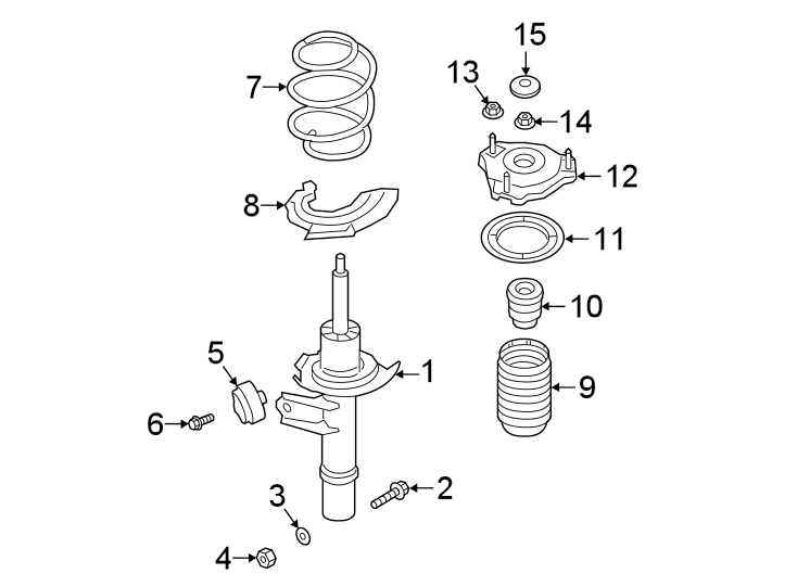 Diagram FRONT SUSPENSION. STRUTS & COMPONENTS. for your 2022 Genesis G70   