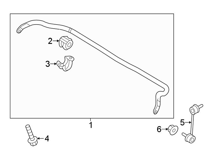 Diagram FRONT SUSPENSION. STABILIZER BAR & COMPONENTS. for your 2022 Genesis G70  Sport Advanced Sedan 