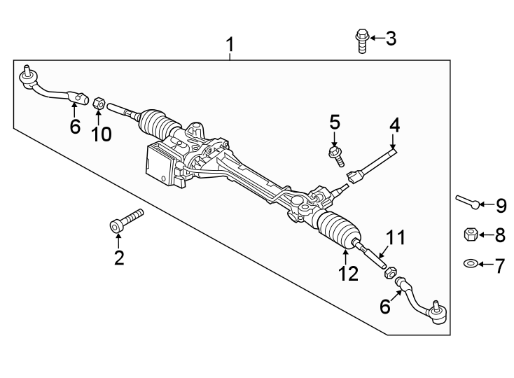 Diagram STEERING GEAR & LINKAGE. for your Genesis G70  