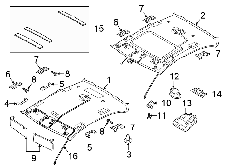 Diagram INTERIOR TRIM. for your Genesis