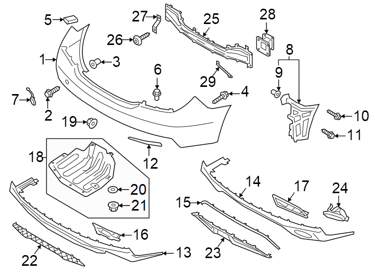 Diagram REAR BUMPER. BUMPER & COMPONENTS. for your Genesis