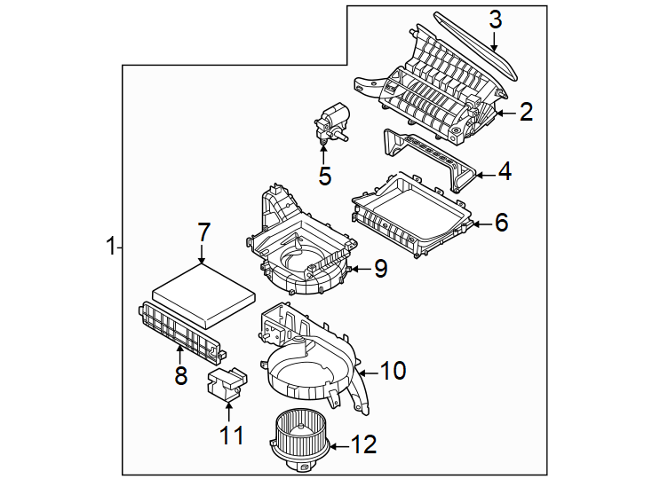 Diagram Air conditioner & heater. Blower motor & fan. for your Hyundai
