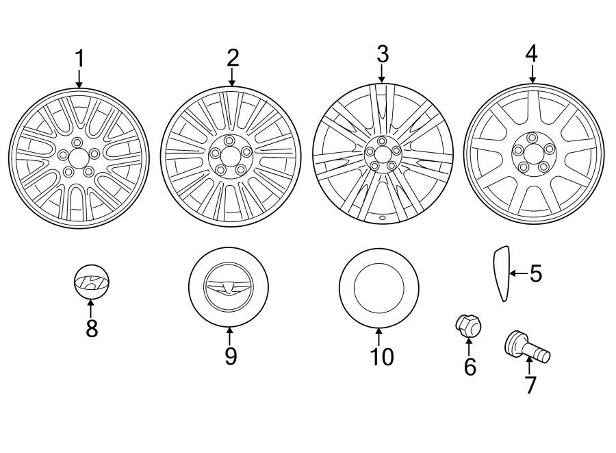 Diagram WHEELS. for your 2020 Hyundai Ioniq   