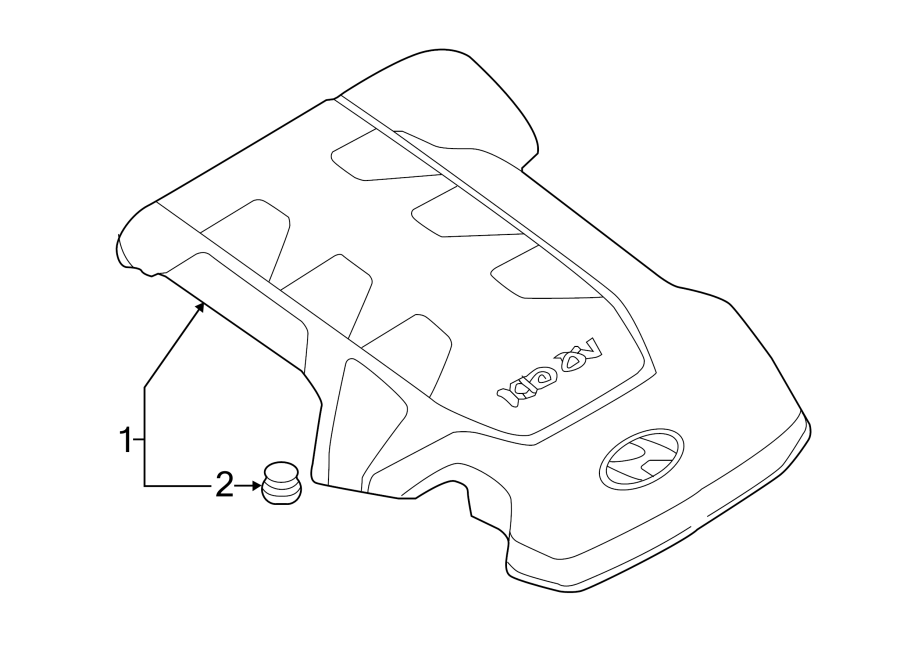 Diagram ENGINE APPEARANCE COVER. for your 2019 Hyundai Tucson  Ultimate Sport Utility 