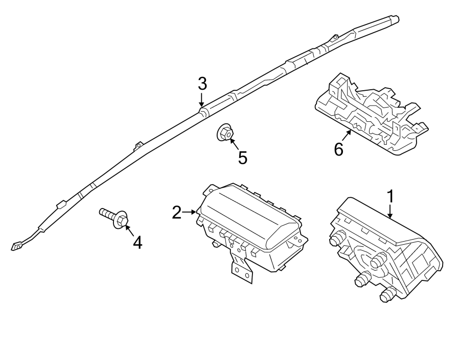 Diagram RESTRAINT SYSTEMS. AIR BAG COMPONENTS. for your Hyundai