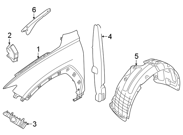 Diagram Fender & components. for your 2017 Hyundai Elantra   