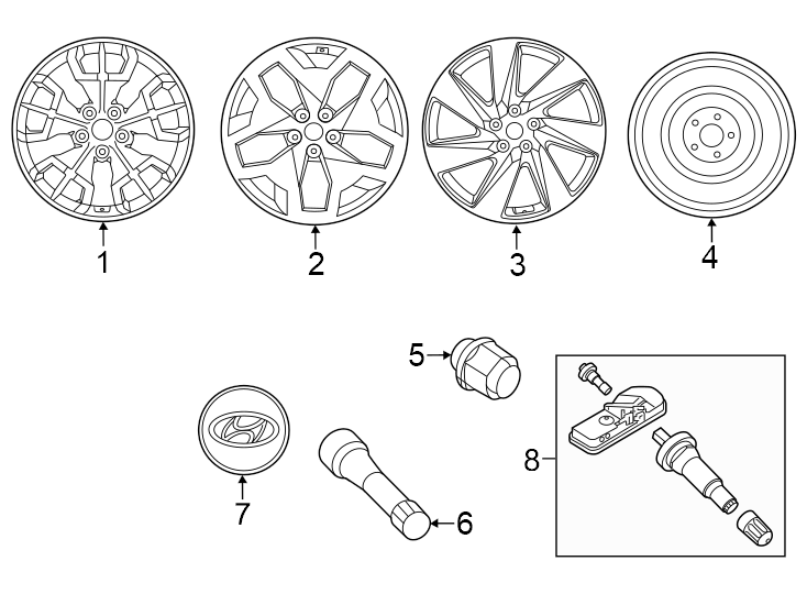 Diagram Wheels. for your 2012 Hyundai Azera   