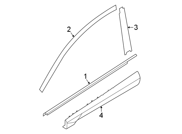 Diagram Front door. Exterior trim. for your 2013 Hyundai Azera   
