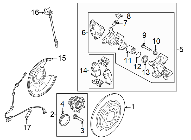 15Rear suspension. Brake components.https://images.simplepart.com/images/parts/motor/fullsize/1077627.png