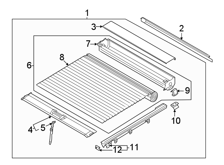 Diagram Rear body & floor. Exterior trim. for your Hyundai Santa Cruz  