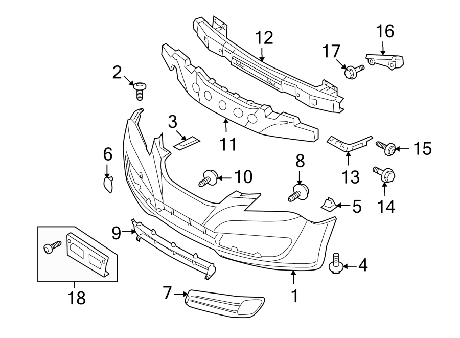 14FRONT BUMPER. BUMPER & COMPONENTS.https://images.simplepart.com/images/parts/motor/fullsize/1080010.png