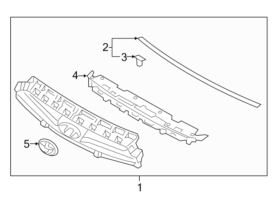 Diagram GRILLE & COMPONENTS. for your 2013 Hyundai Equus   