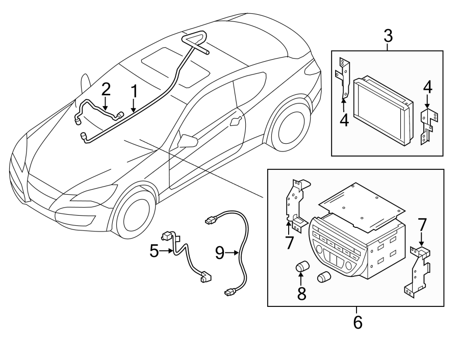 Diagram NAVIGATION SYSTEM COMPONENTS. for your Hyundai
