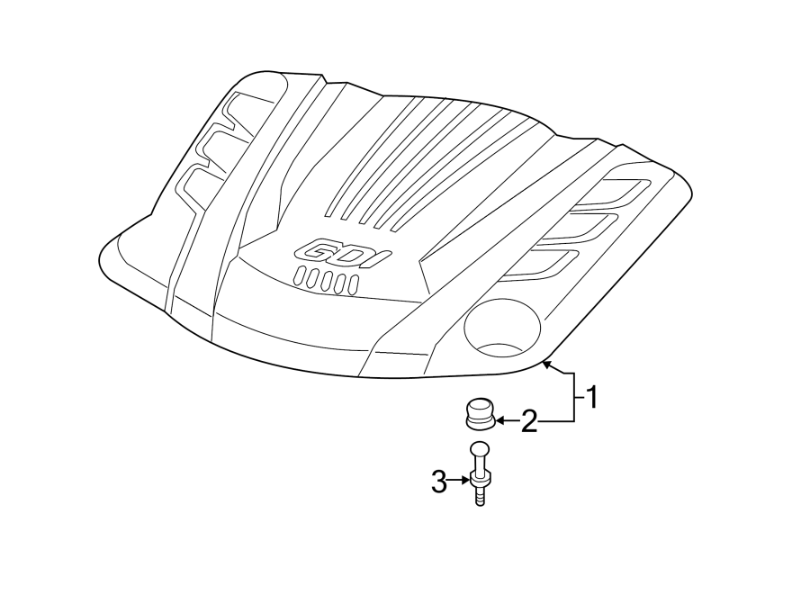 Diagram ENGINE APPEARANCE COVER. for your 2019 Hyundai Tucson  Ultimate Sport Utility 