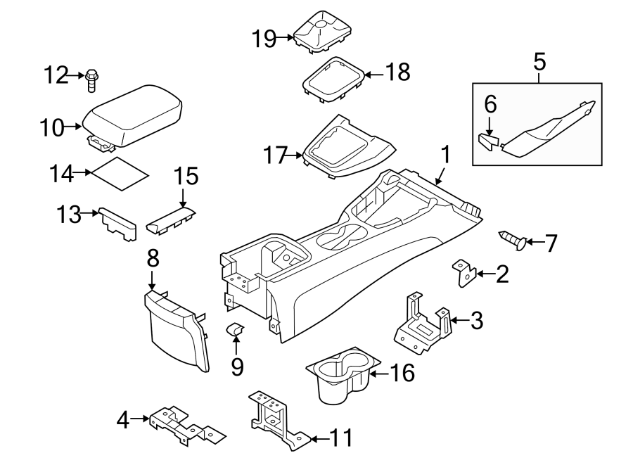 Diagram CENTER CONSOLE. for your Hyundai Genesis Coupe  