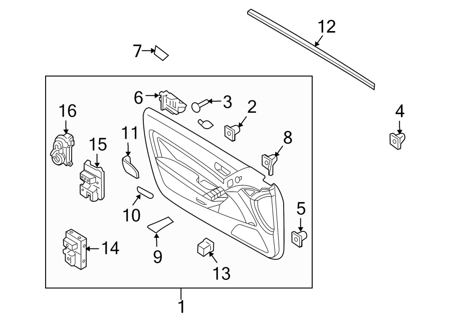 Diagram INTERIOR TRIM. for your Hyundai Genesis Coupe  