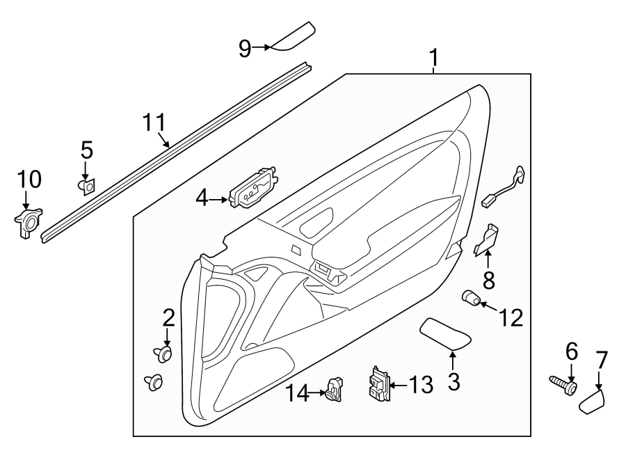 Diagram INTERIOR TRIM. for your Hyundai Genesis Coupe  