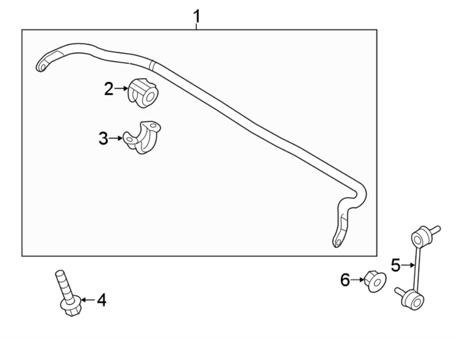 Diagram Front suspension. Stabilizer bar & components. for your 2019 Genesis G80  5.0 Sedan 