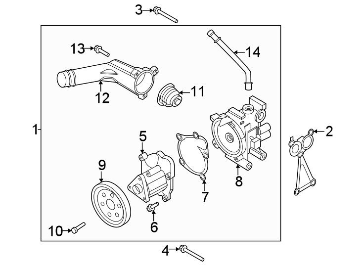 Diagram Water pump. for your 2023 Genesis GV60   