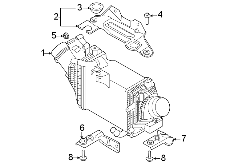 Diagram Intercooler. for your 2021 Genesis GV80   