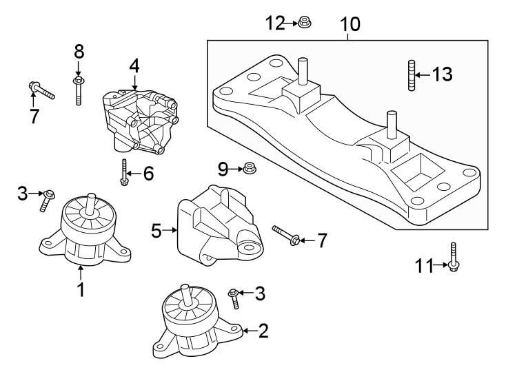Diagram Engine & TRANS mounting. for your Genesis