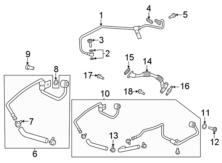 Diagram Hoses & pipes. for your 2024 Genesis GV70  Sport Prestige Sport Utility 