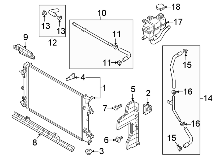 9Radiator & components.https://images.simplepart.com/images/parts/motor/fullsize/1085085.png