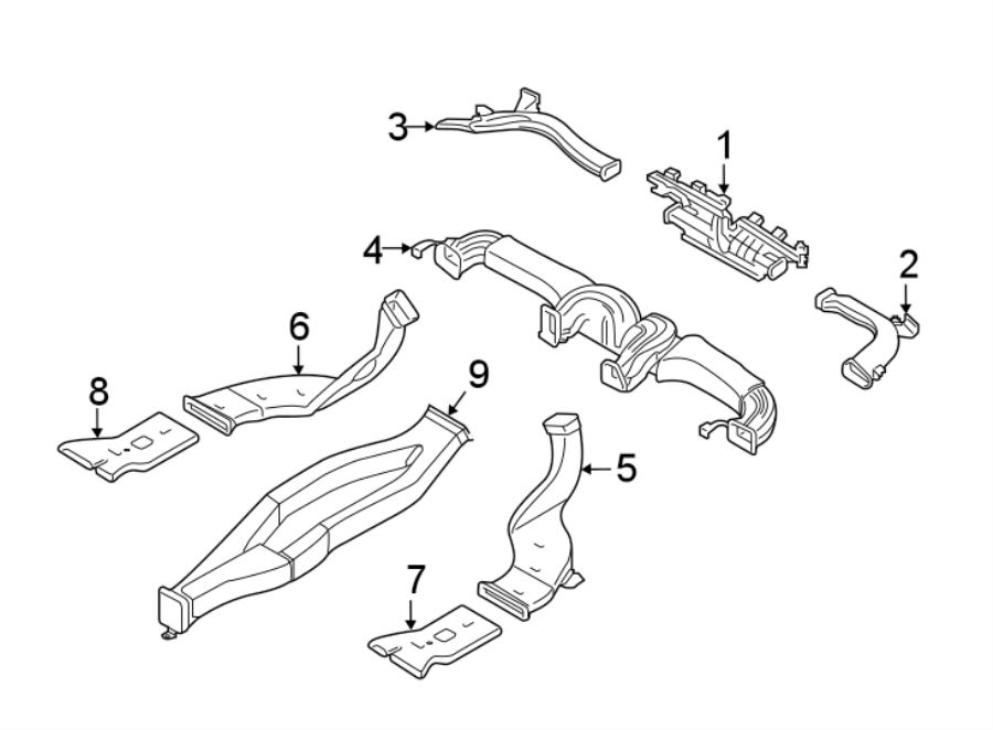 Diagram INSTRUMENT PANEL. DUCTS. for your 2001 Hyundai Elantra   