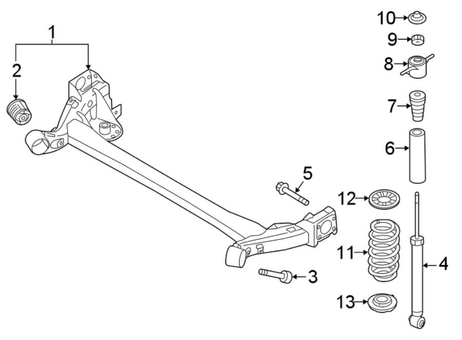 Diagram Rear suspension. Suspension components. for your 2008 Hyundai Elantra   