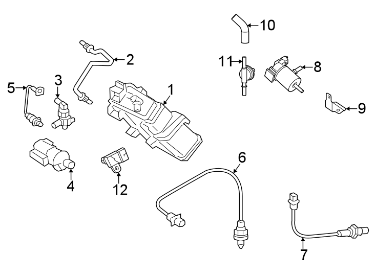 Diagram Emission system. for your 2024 Genesis GV80 3.5L V6 A/T Advanced Sport Utility 