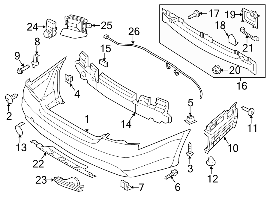 19REAR BUMPER. BUMPER & COMPONENTS.https://images.simplepart.com/images/parts/motor/fullsize/1090616.png