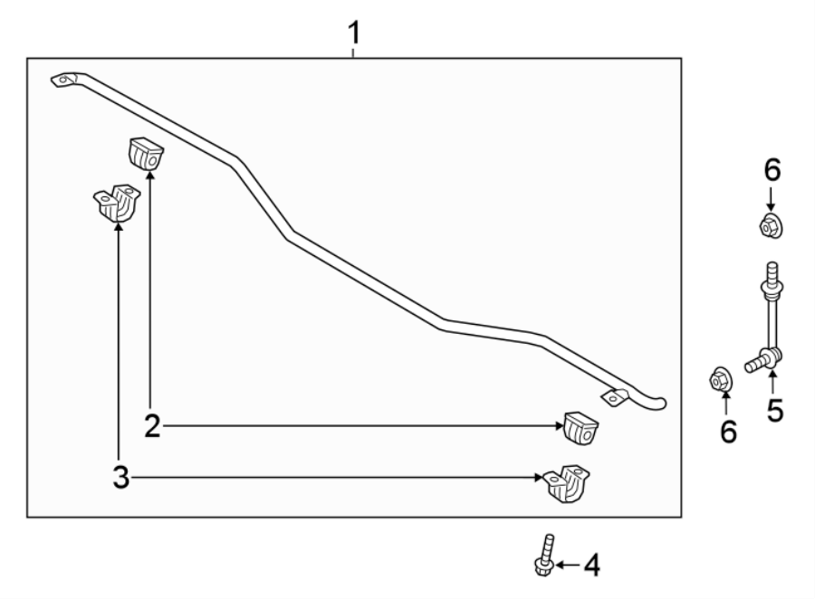 Diagram REAR SUSPENSION. STABILIZER BAR & COMPONENTS. for your Genesis