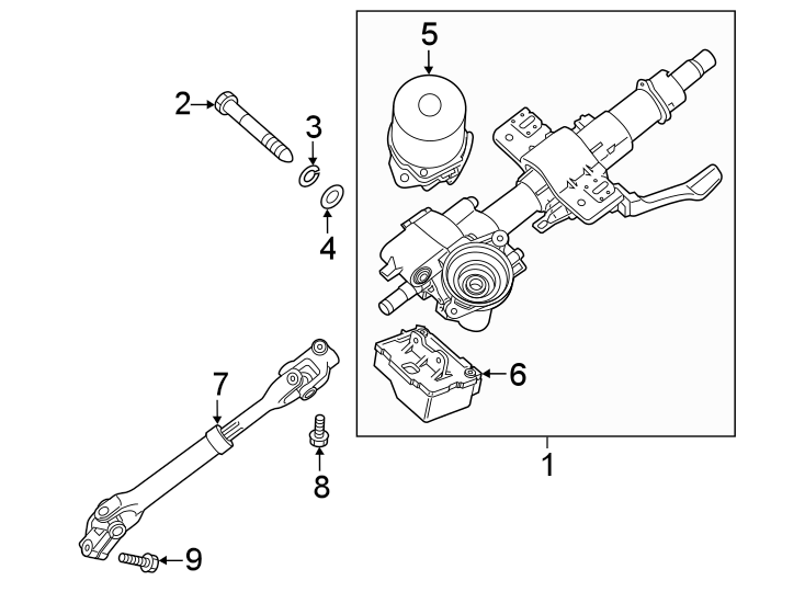 Diagram STEERING COLUMN ASSEMBLY. for your 2012 Hyundai Santa Fe   