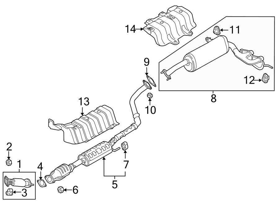 13EXHAUST SYSTEM. EXHAUST COMPONENTS.https://images.simplepart.com/images/parts/motor/fullsize/1095190.png