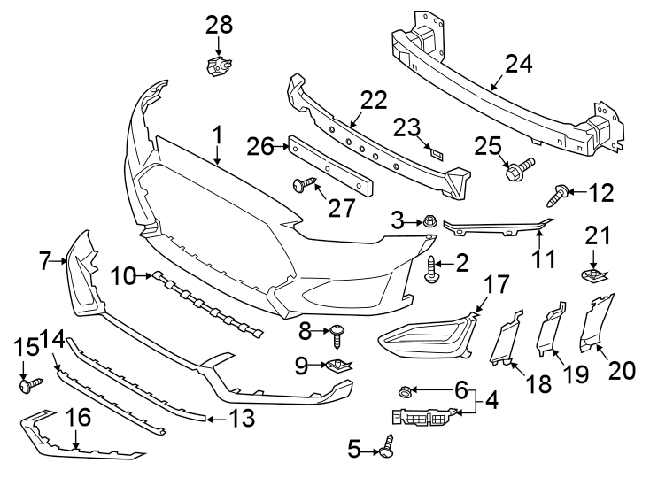 1FRONT BUMPER & GRILLE. BUMPER & COMPONENTS.https://images.simplepart.com/images/parts/motor/fullsize/1096012.png