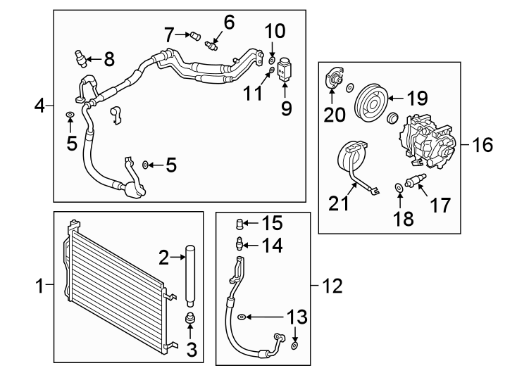 21AIR CONDITIONER & HEATER. COMPRESSOR & LINES. CONDENSER.https://images.simplepart.com/images/parts/motor/fullsize/1096090.png